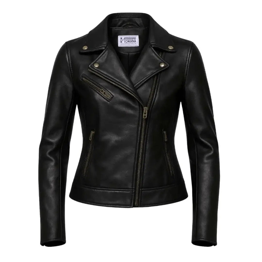 Buy Ladies Short Biker Leather Jacket – Premium Leather