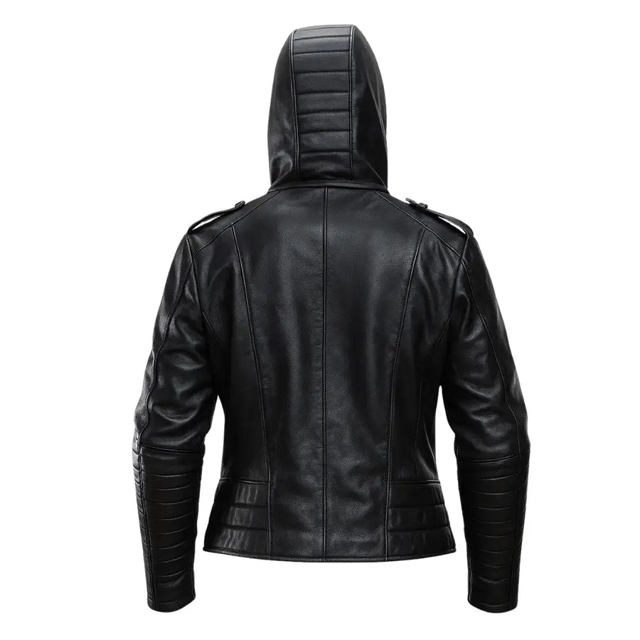 Buy Men’s Quilted Real Sheepskin Leather Jacket – Premium Black Johnson Leather Jacket