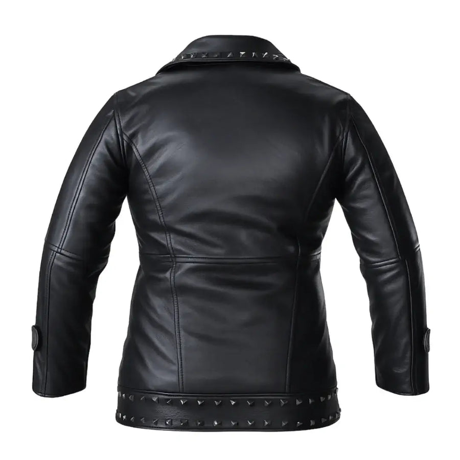 Buy Women’s Lapel Zipper Leather Jacket – Punk Rivet Jacket