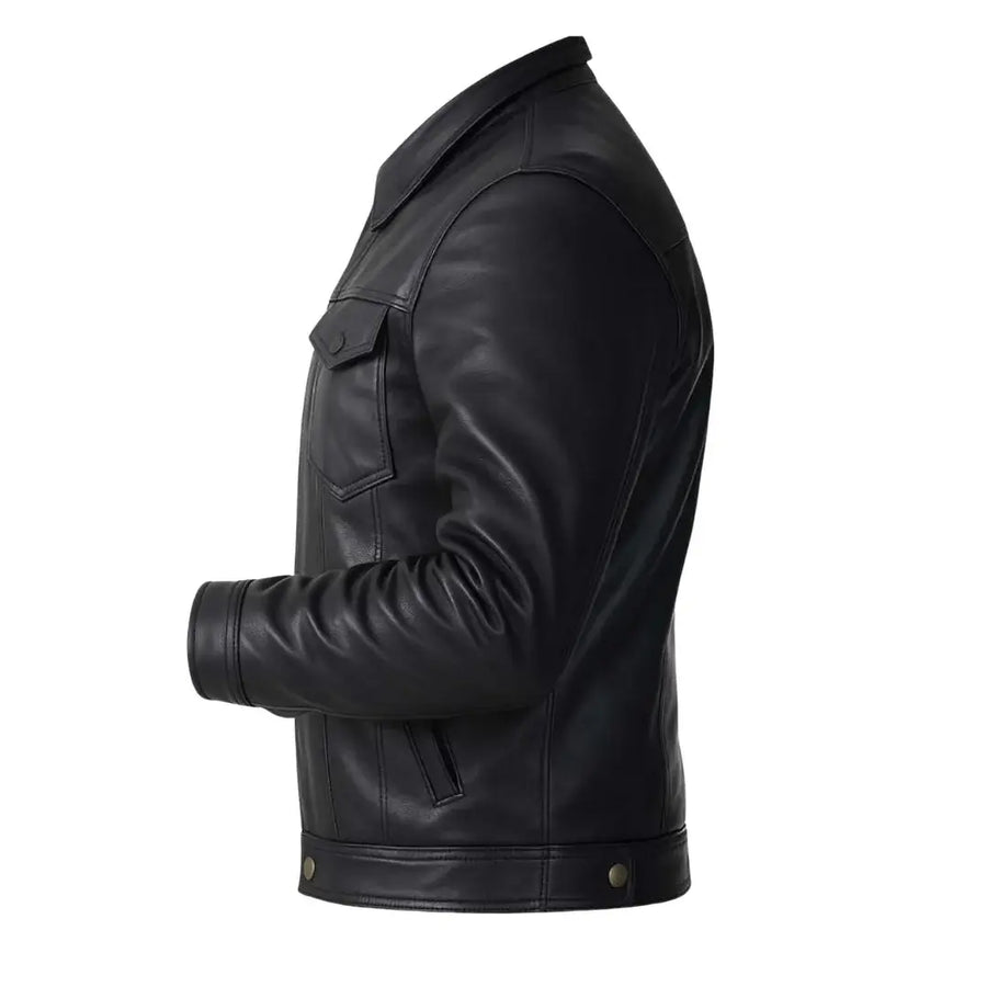 Buy Motorcycle Rider Black Leather Jacket for Men – Premium Biker Gear
