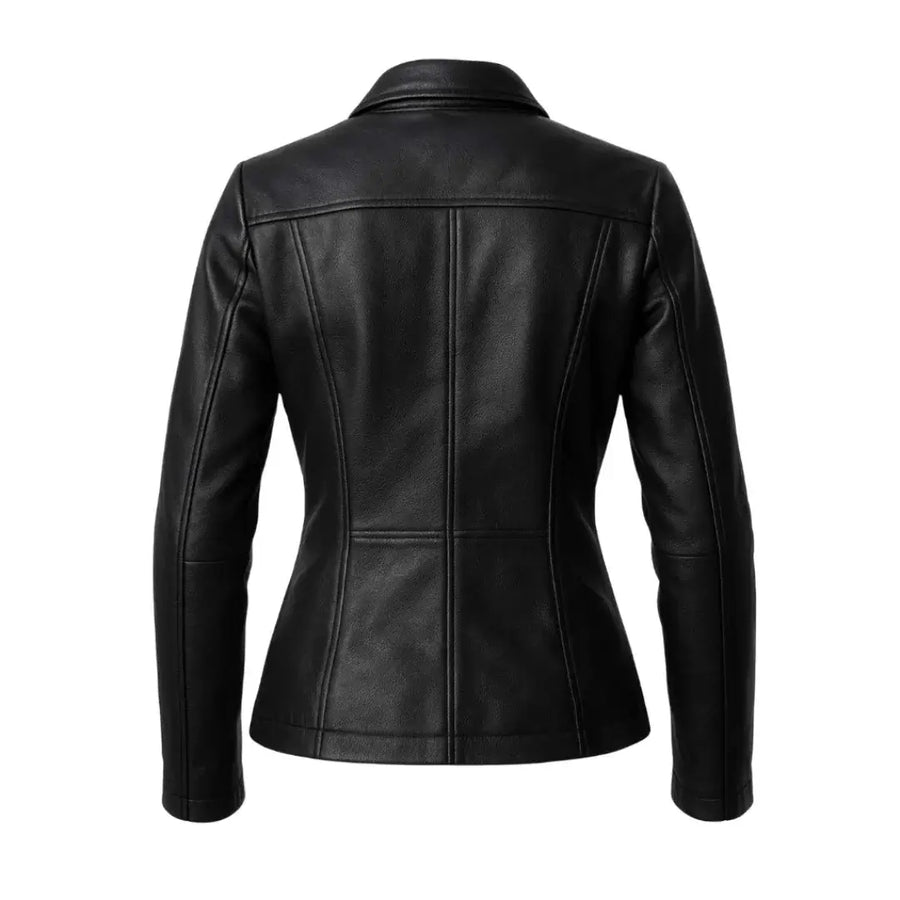 Buy Women Racer Black Leather Jacket – Premium Leather