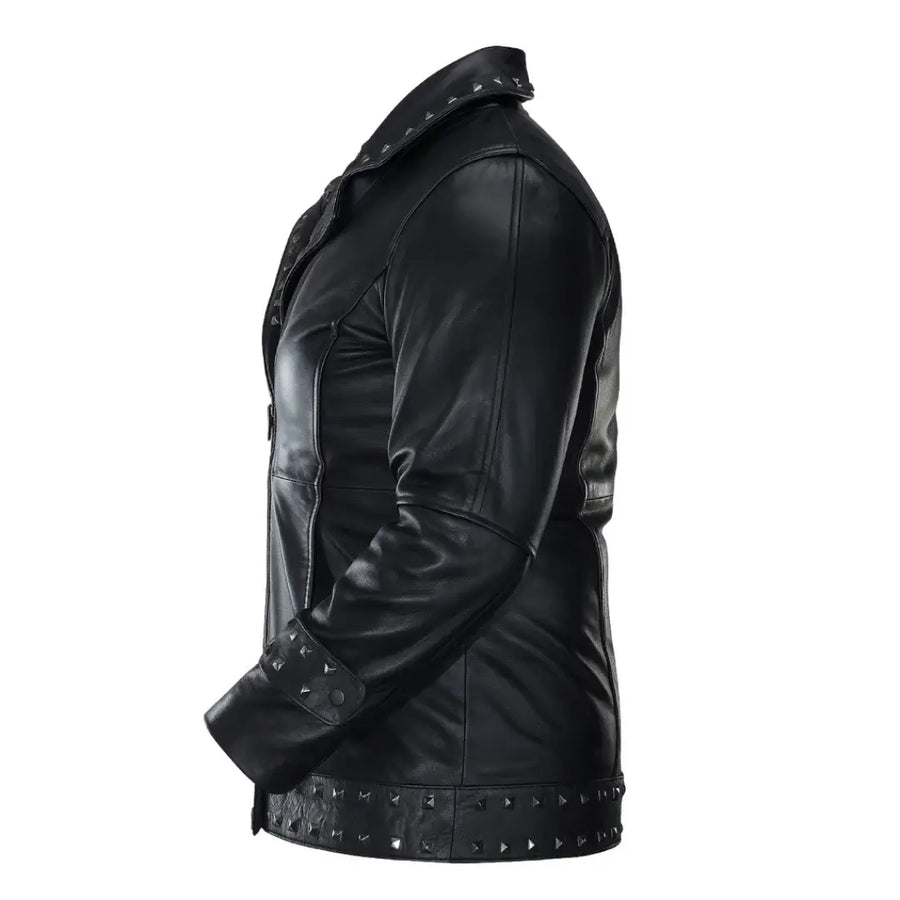 Buy Women’s Lapel Zipper Leather Jacket – Punk Rivet Jacket