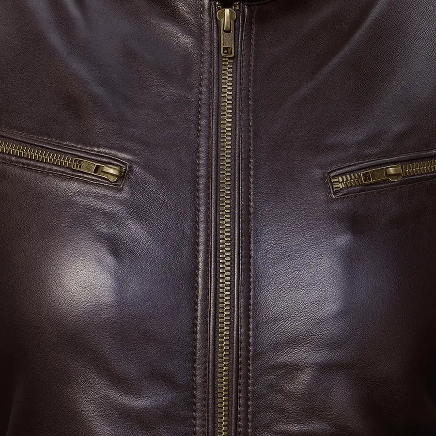 Buy Men’s Genuine Sheepskin Leather Classic Biker Style Jacket – Premium Motorcycle Outerwear