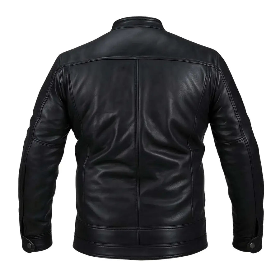 Buy Black Café Racer Leather Jacket – Premium Men’s Biker Outerwear
