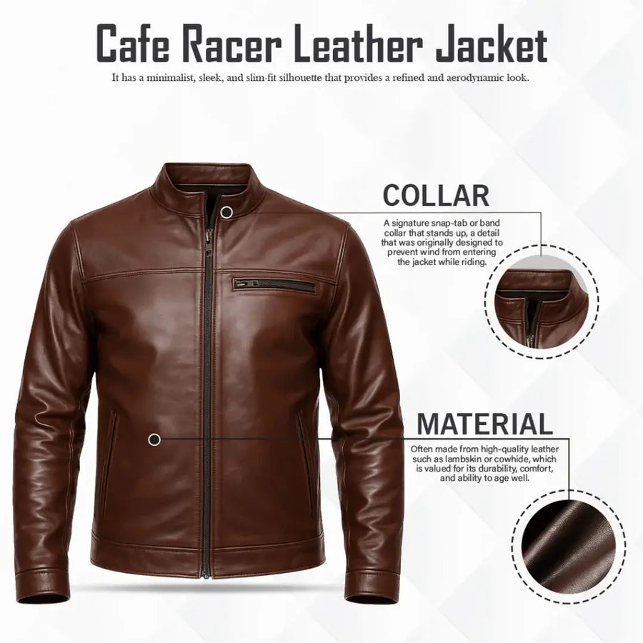 Buy Stellar Brown Leather Men’s Jacket – Premium Outerwear