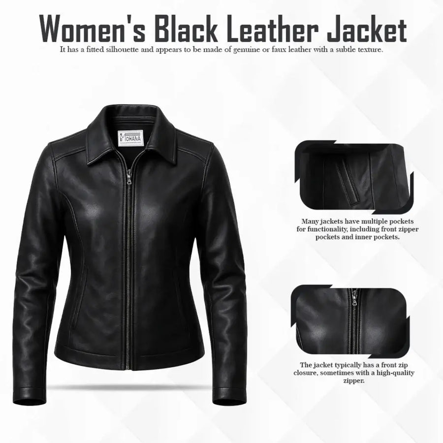 Buy Women Racer Black Leather Jacket – Premium Leather