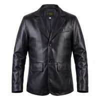 Buy Black Leather Jacket – Premium Leather Blazer for Men