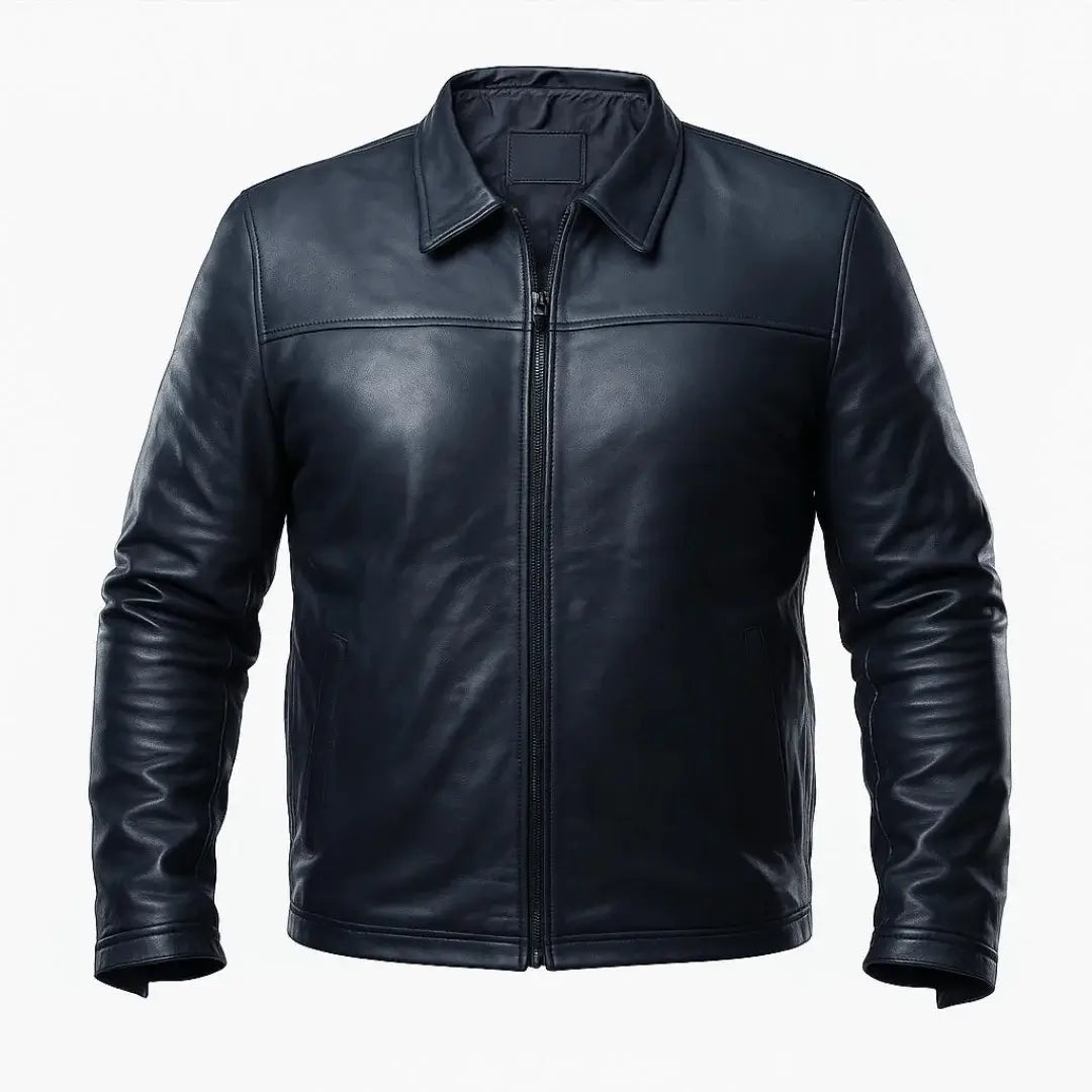 Buy Alpha Black Leather Motorcycle Jacket with Armor for Men – 4 Season Riding Jacket