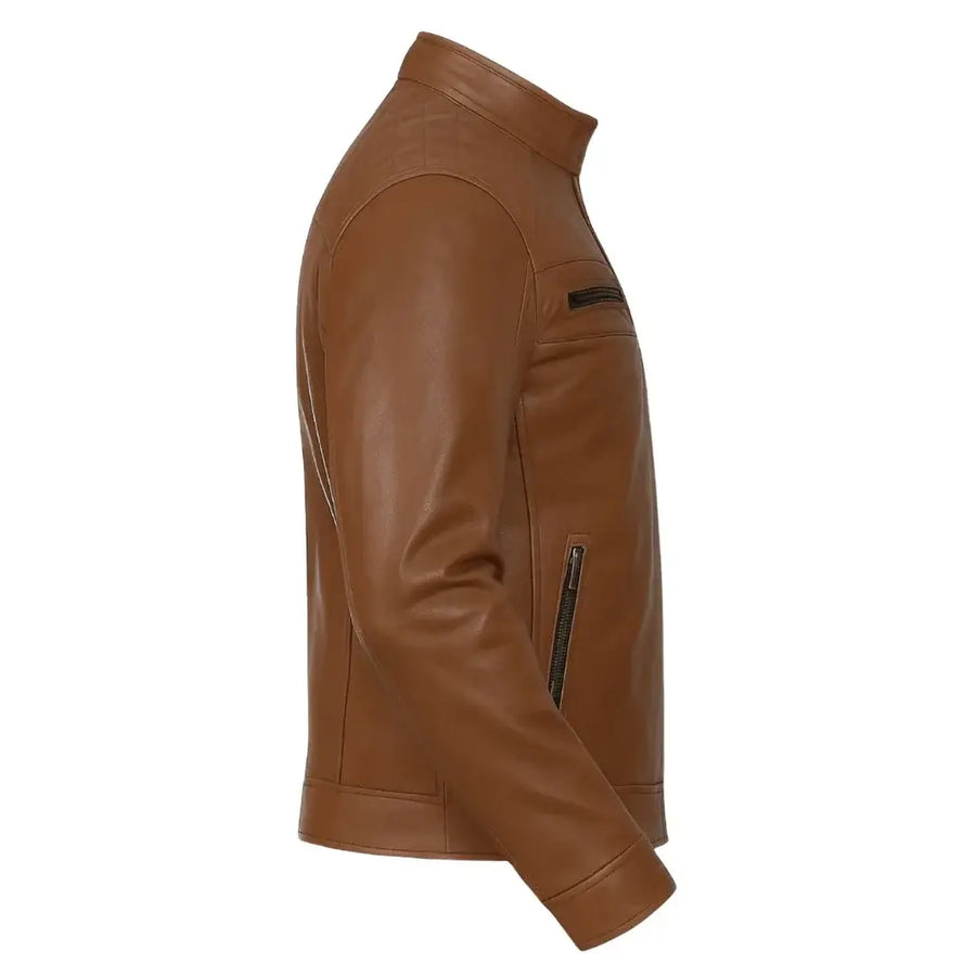 Buy Bike Racer Brown Leather Jacket – Premium Biker Outerwear