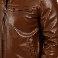 Buy Stellar Brown Leather Men’s Jacket – Premium Outerwear