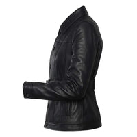Buy Ladies Leather Black Trench Coat – Premium Leather