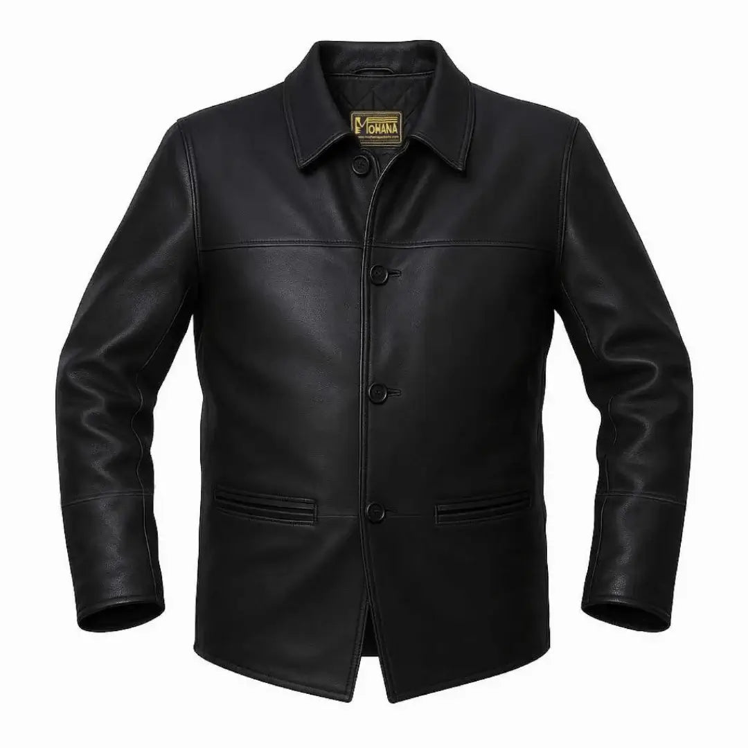Buy Men’s Leather Black Jacket – Premium Classic Outerwear
