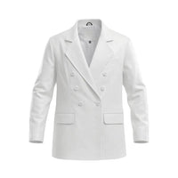 Buy Women Casual Double Breasted Blazer – Slim Fit White Suit Coat