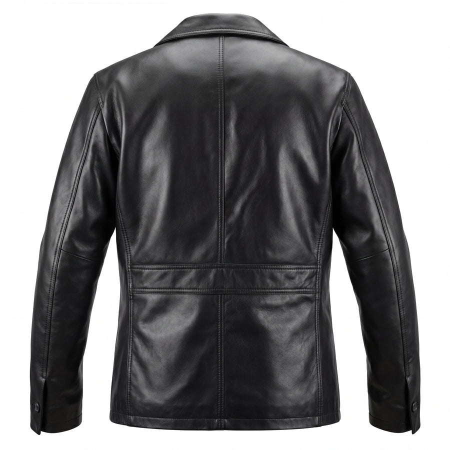 Buy Black Leather Jacket – Premium Leather Blazer for Men