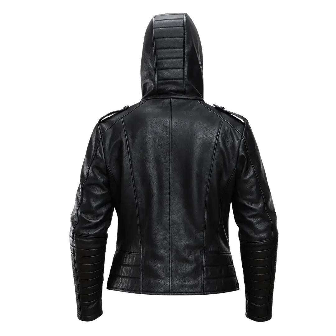 Buy Men’s Quilted Real Sheepskin Leather Jacket – Premium Black Johnson Leather Jacket
