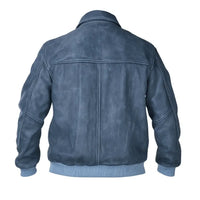 Buy Ferrari Blue Sheep Leather Jacket Men & Women – Unisex Sheep Bomber Jacket