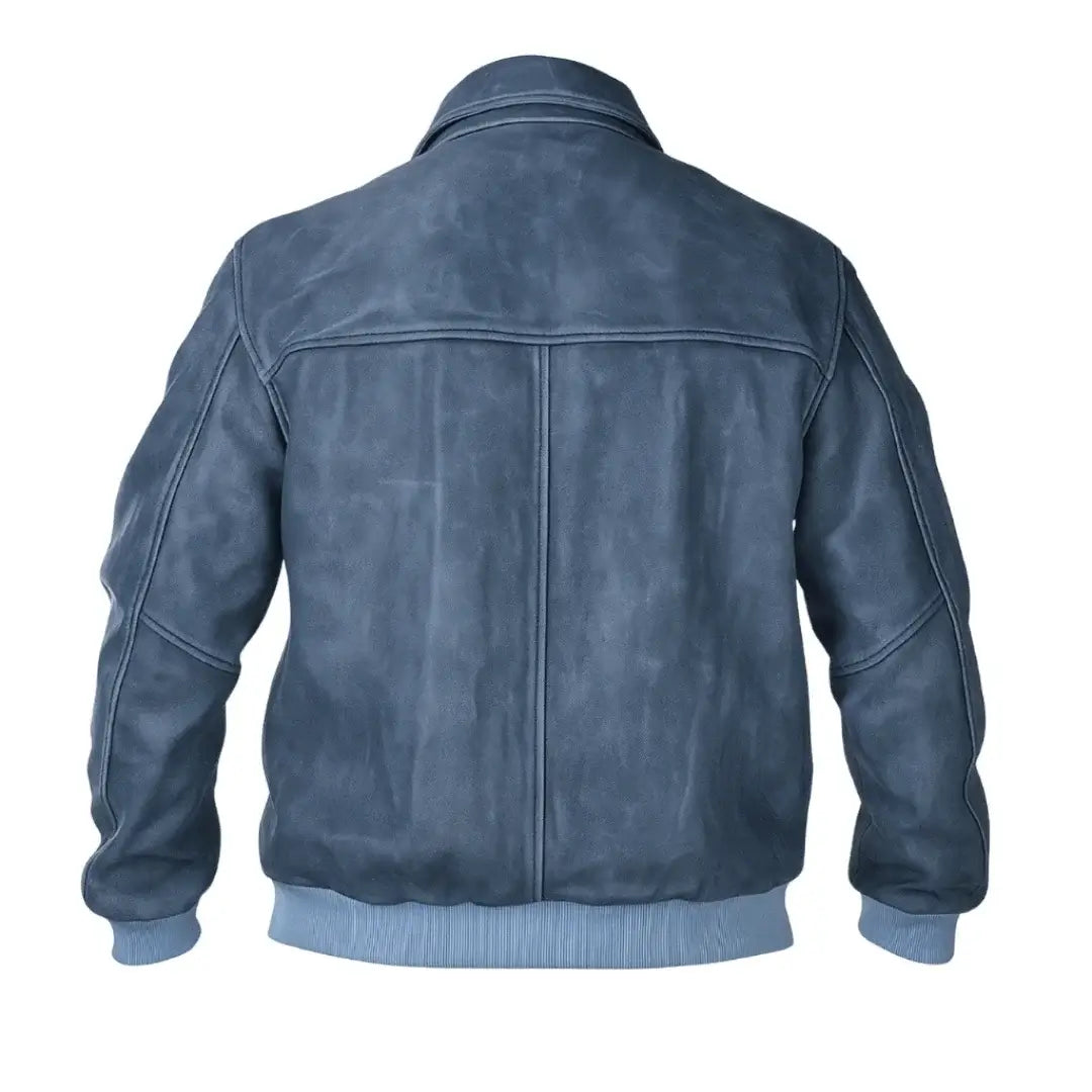 Buy Ferrari Blue Sheep Leather Jacket Men & Women – Unisex Sheep Bomber Jacket