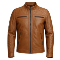 Buy Bike Racer Brown Leather Jacket – Premium Biker Outerwear
