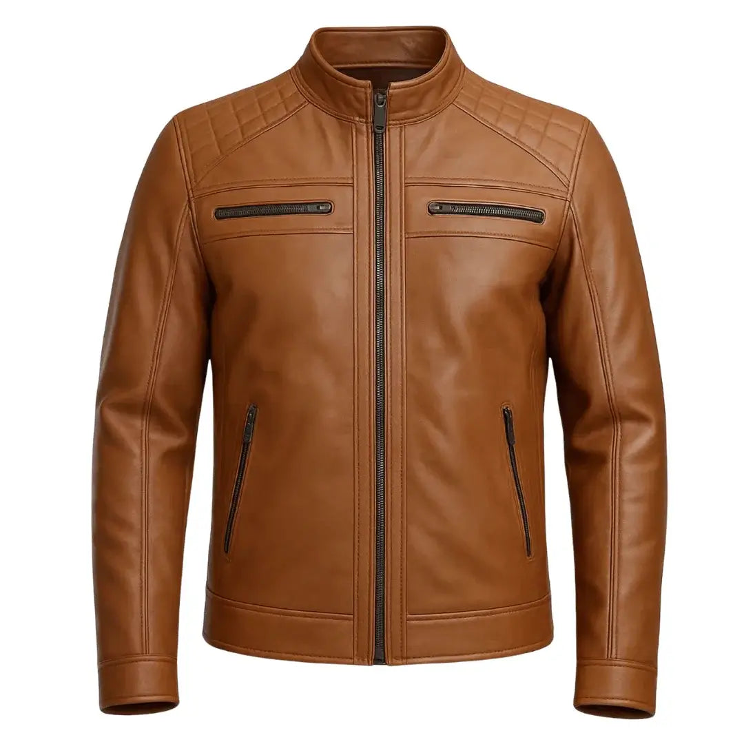Buy Bike Racer Brown Leather Jacket – Premium Biker Outerwear