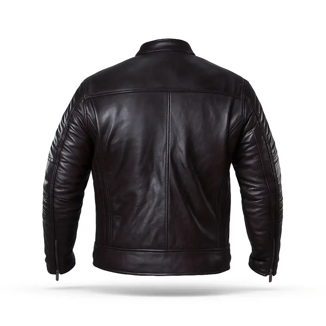 Buy Men’s Genuine Sheepskin Leather Classic Biker Style Jacket – Premium Motorcycle Outerwear