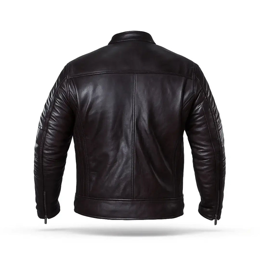 Buy Men’s Genuine Sheepskin Leather Classic Biker Style Jacket – Premium Motorcycle Outerwear
