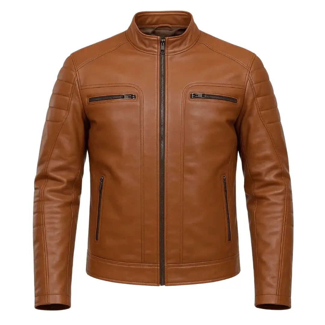 Buy Brown Men Leather Jacket – Premium Classic Outerwear