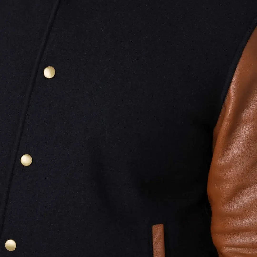 Buy Men’s Letterman Varsity Jacket with Brown Sleeves – Premium Leather Sleeves