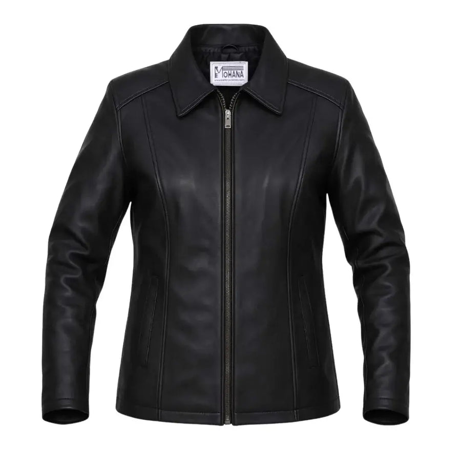 Buy Women’s Black Moto Jacket – Premium Leather