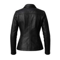 Buy Women Racer Black Leather Jacket – Premium Leather