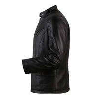 Buy Genuine Leather Men’s Moto Jacket Black – Rugged Road-Ready