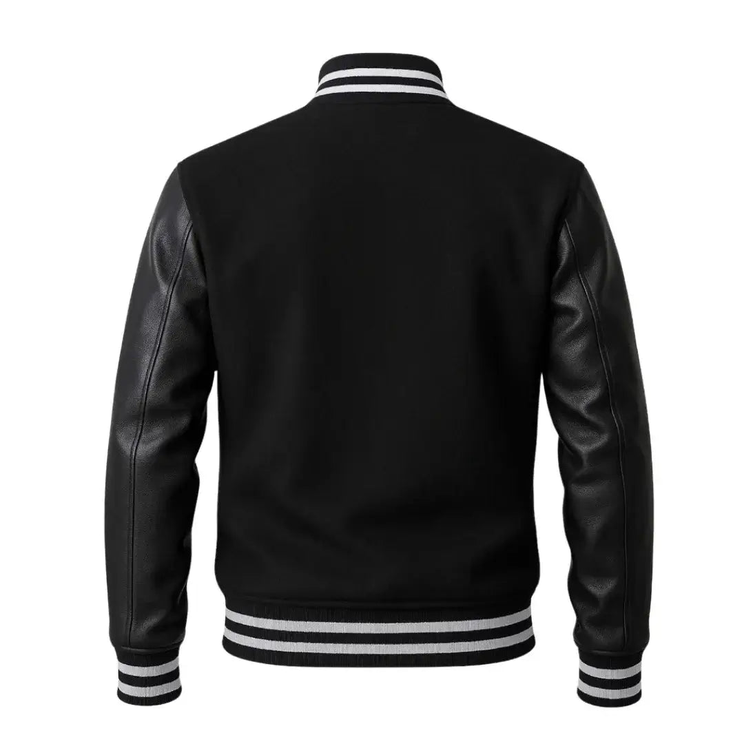 Buy Black Varsity Letterman Jacket – Premium Unisex Leather Outerwear