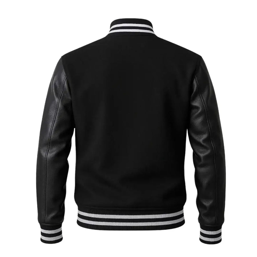 Buy Black Varsity Letterman Jacket – Premium Unisex Leather Outerwear