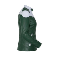 Buy Green Leather Biker Jacket – Premium Unisex Motorcycle Jacket