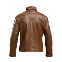 Buy Women's Brown Bomber Leather Biker Jacket – Genuine Leather