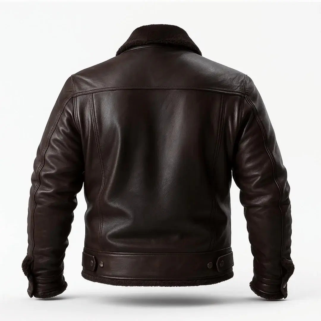 Buy Men Cowhide Coat Vintage Men Leather Jacket – Genuine Leather Bomber