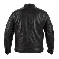 Buy Alpha Black Leather Motorcycle Jacket with Armor for Men – 4 Season Riding Jacket