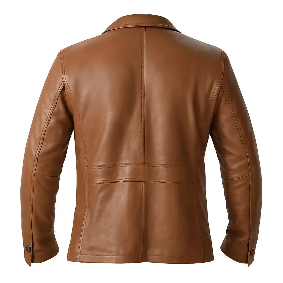 Buy Brown Leather Jacket – Premium Leather Blazer for Men