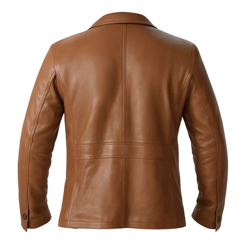 Buy Brown Leather Jacket – Premium Leather Blazer for Men