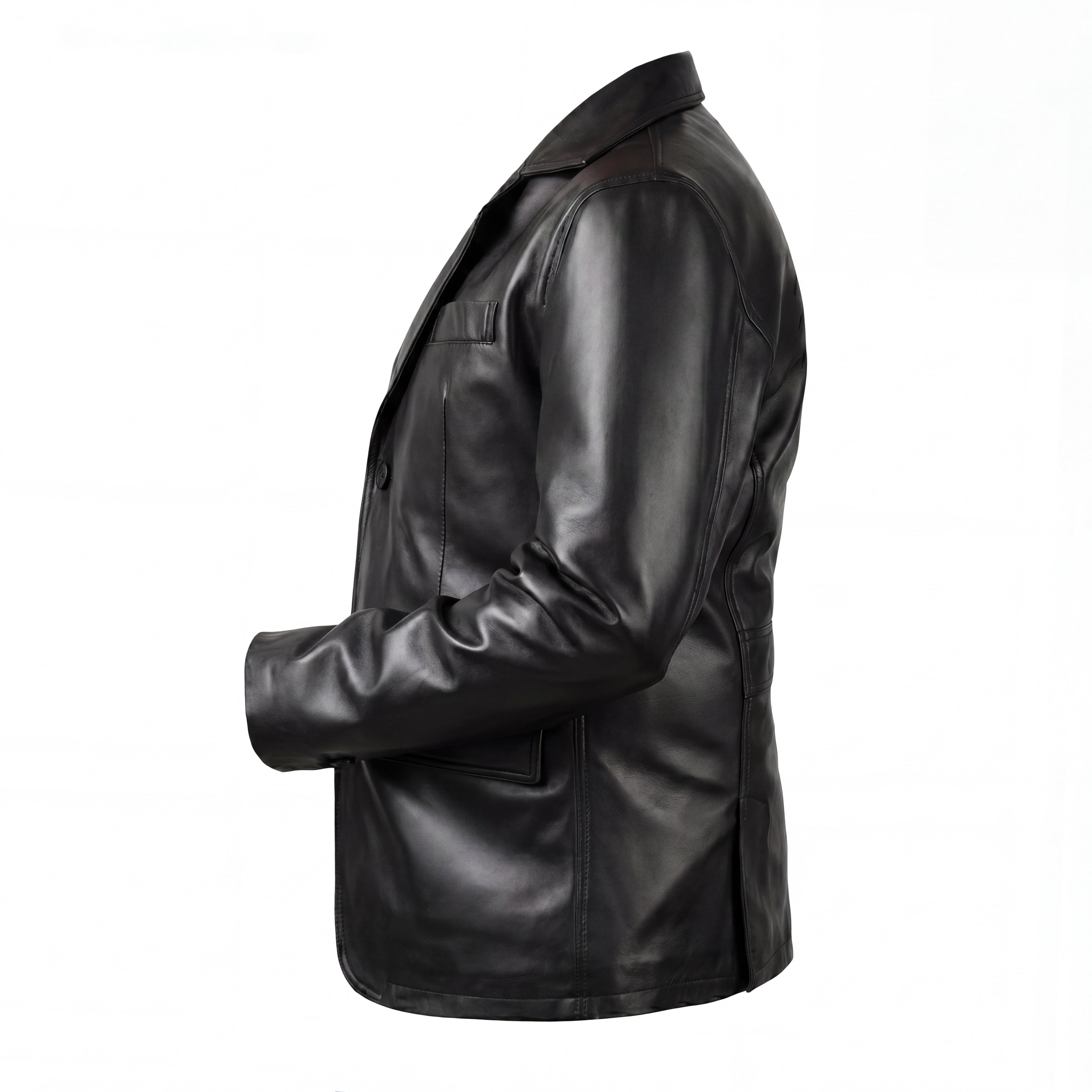 Buy Black Leather Jacket – Premium Leather Blazer for Men