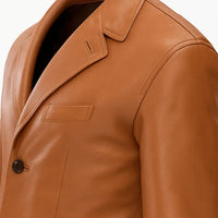 Buy Brown Leather Jacket – Premium Leather Blazer for Men