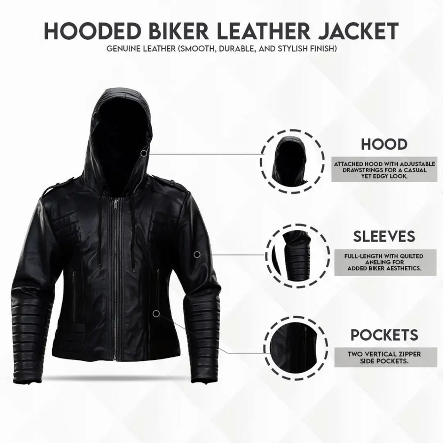 Buy Men’s Quilted Real Sheepskin Leather Jacket – Premium Black Johnson Leather Jacket
