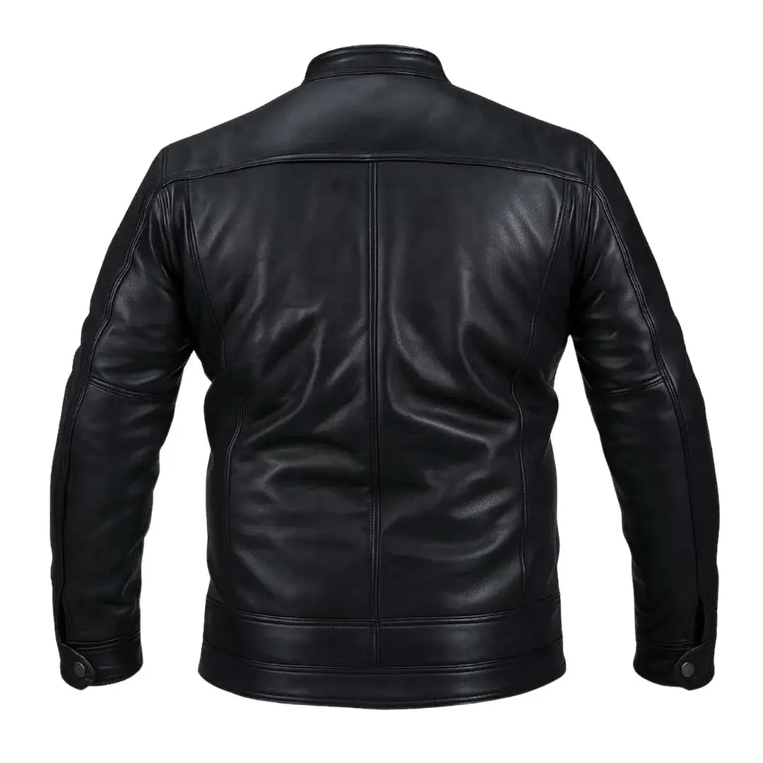 Buy Black Café Racer Leather Jacket – Premium Men’s Biker Outerwear