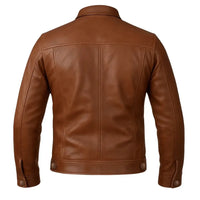 Buy Western Style Leather Dark Brown Jacket – Premium Unisex Outerwear