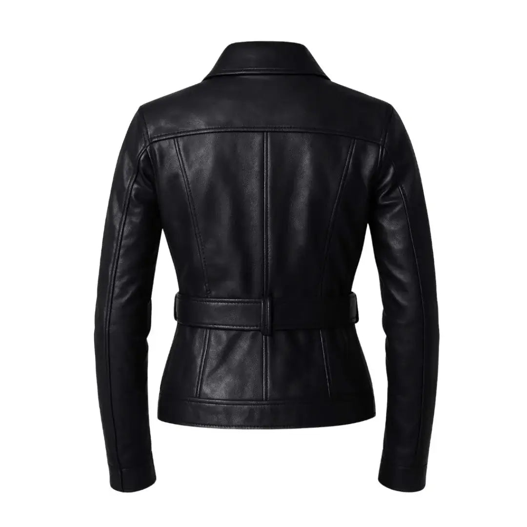 Buy Ladies Leather Black Trench Coat – Premium Leather