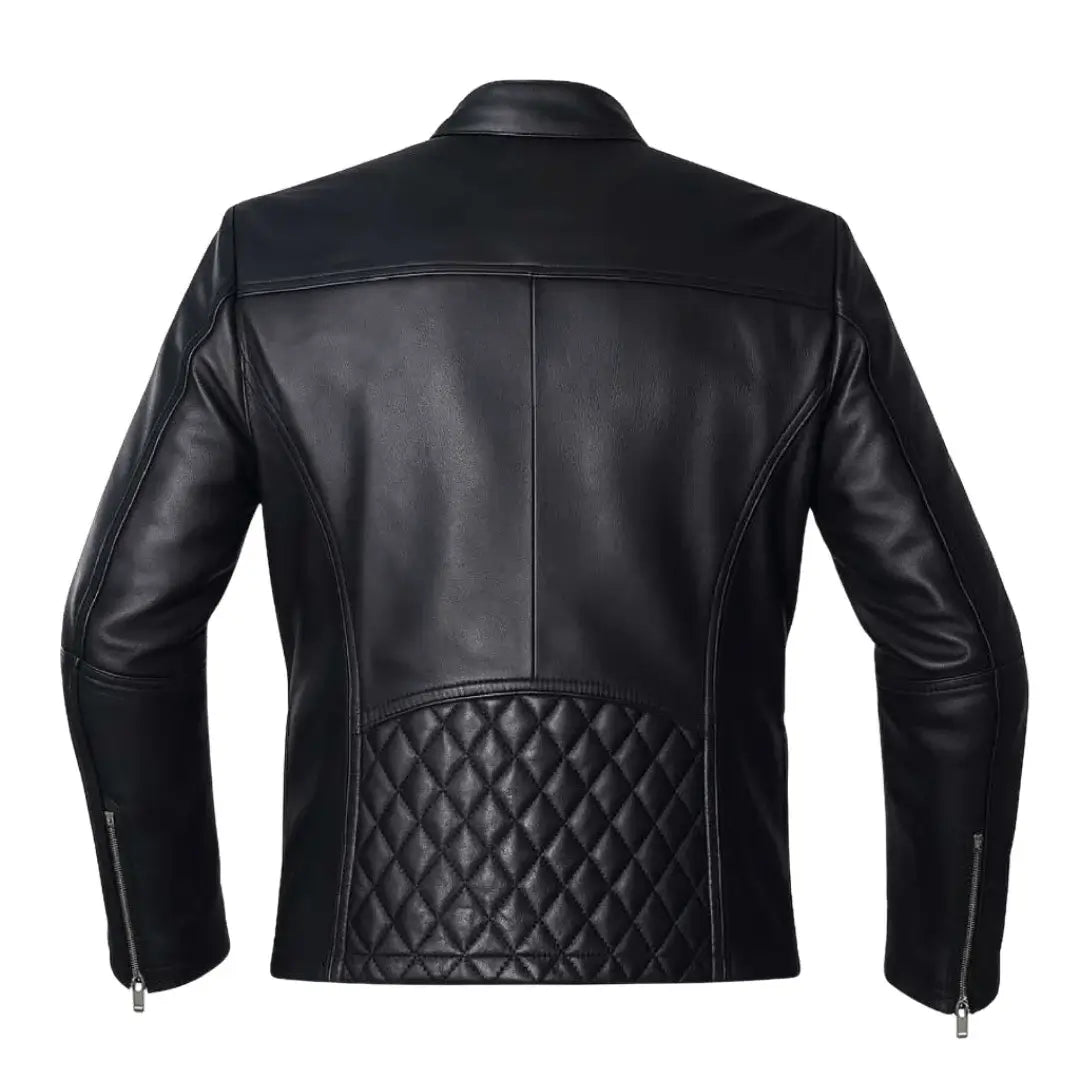Buy Genuine Leather Men’s Moto Jacket Black – Rugged Road-Ready