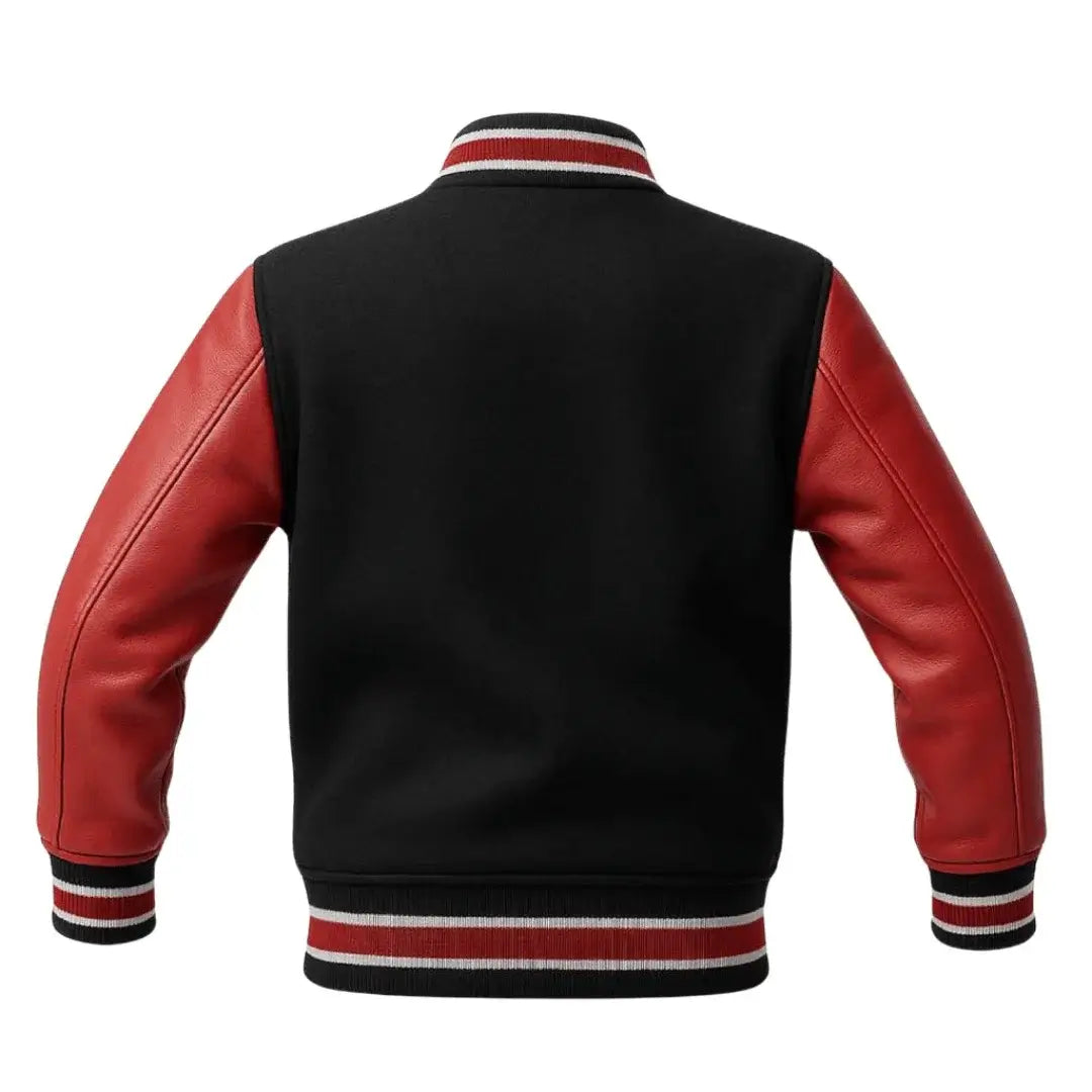 Buy Letterman Leather Red Jacket – Premium Unisex Varsity Outerwear