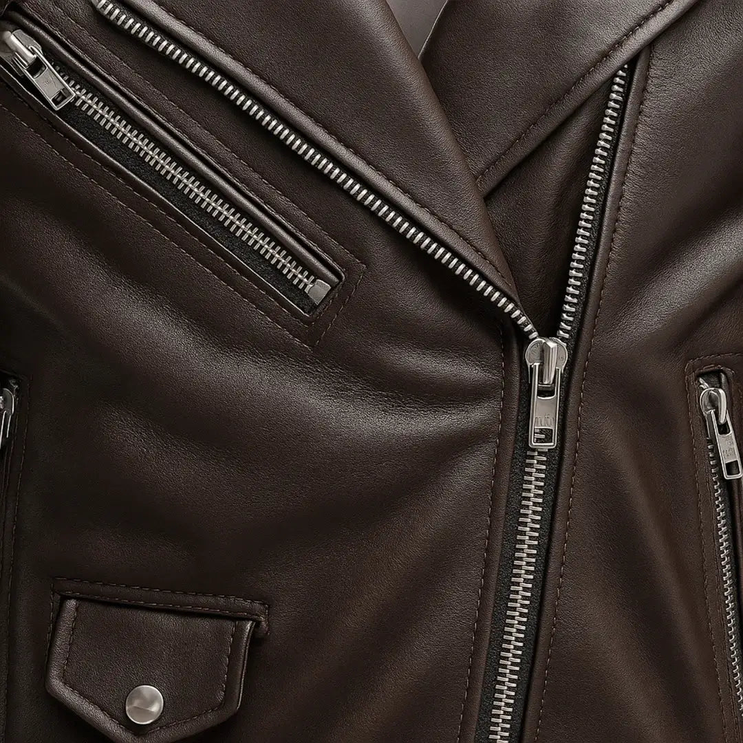 Buy Men Black Motorcycle Leather Jacket – Genuine Leather Biker Jacket