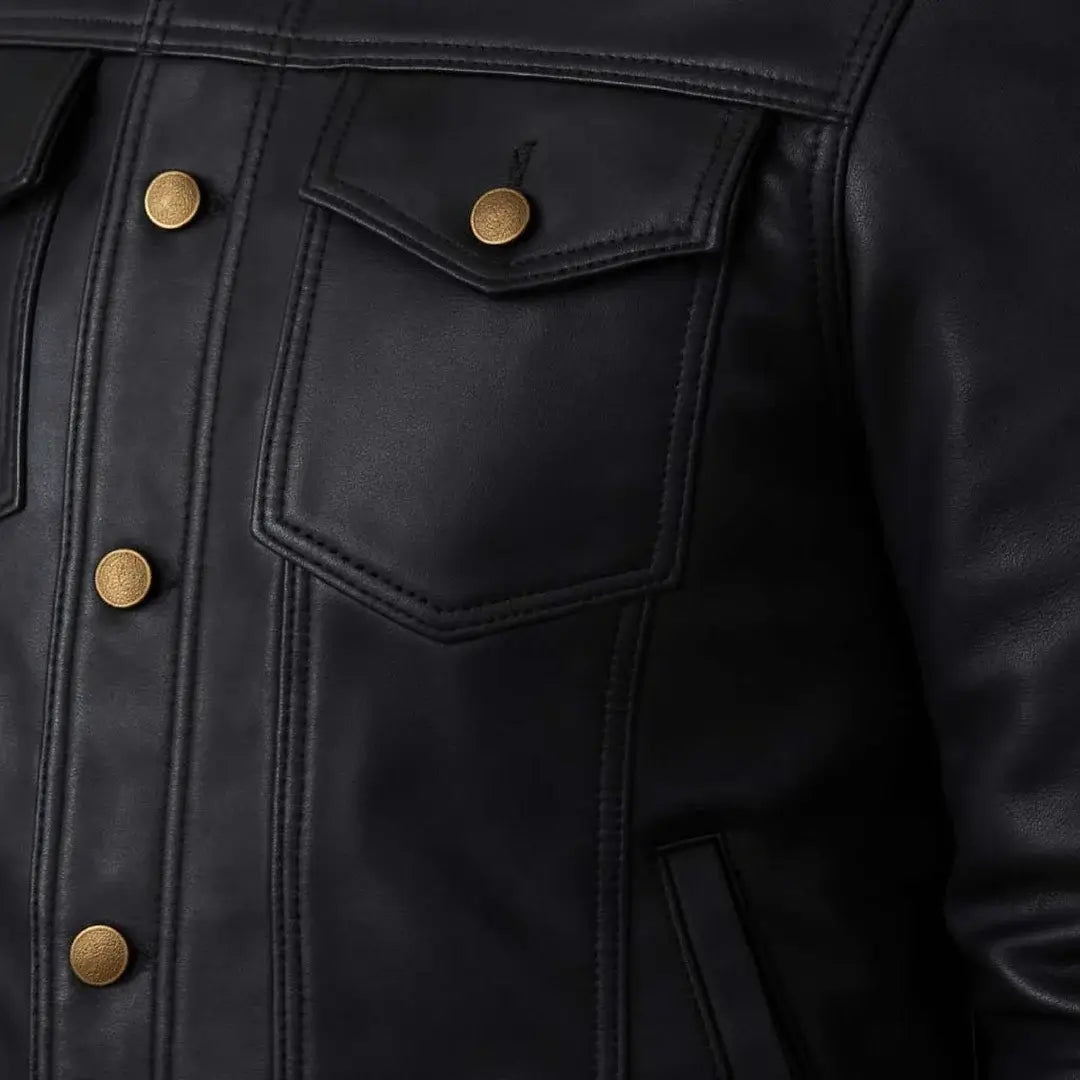 Buy Motorcycle Rider Black Leather Jacket for Men – Premium Biker Gear