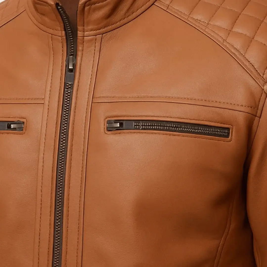 Buy Bike Racer Brown Leather Jacket – Premium Biker Outerwear