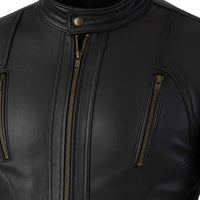 Buy Black Café Racer Leather Jacket – Premium Men’s Biker Outerwear